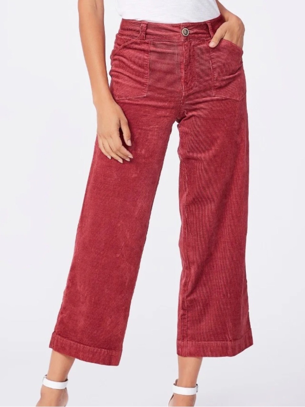 PAIGE Wide-Leg Anessa Corduroy Pants
